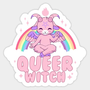 Queer Witch Cute Baphomet Goat Sticker